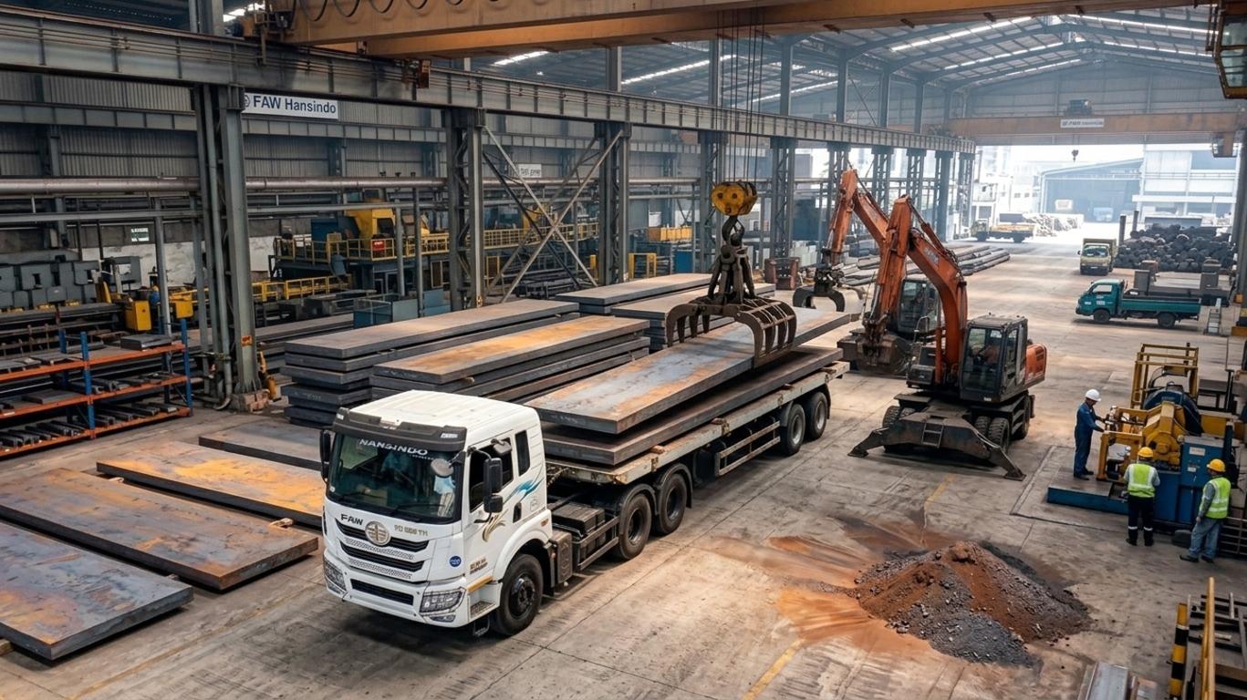 Heavy Steel Plate Loading